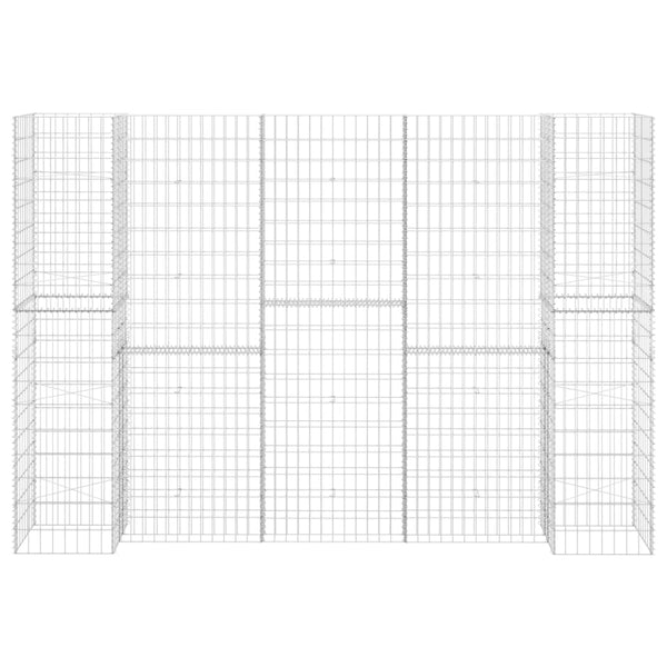 H-förmiger Gabionen-Pflanzkorb Stahldraht 260x40x200 cm