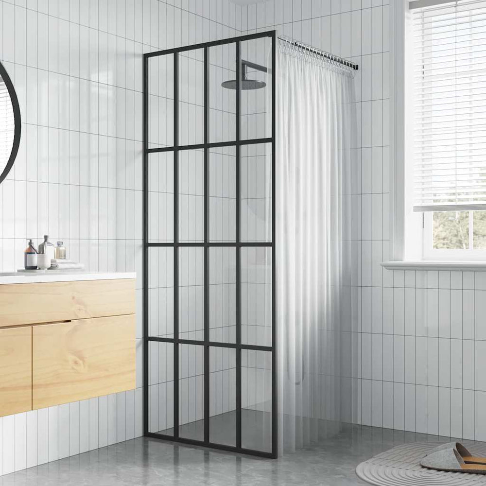 vidaXL Paroi de douche fixe Verre de sécurité transparent 90x195 cm