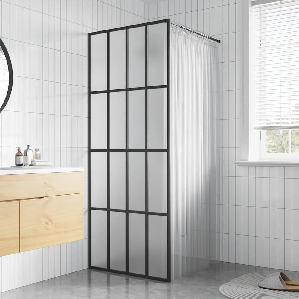 Duschwand für Walk-in Dusche Mattes Sicherheitsglas 90x195 cm