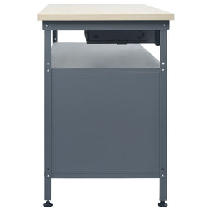 Werkbank Schwarz 120x60x85 cm Stahl