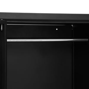 Kleiderschrank Industrial Schwarz 90x40x140 cm Stahl