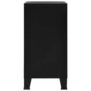 Lagerschrank Industrial Schwarz 75x40x80 cm Stahl