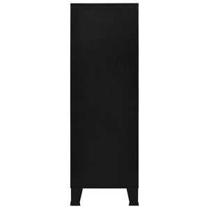 Lagerschrank Industrial Schwarz 75x40x120 cm Stahl