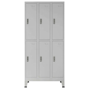 Schließfachschrank Grau 45 x 90 x 180 cm