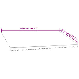 Markisenbespannung Canvas Orange & Braun 6 x 3 m