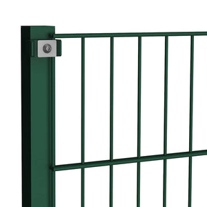 Zaunelement mit Pfosten Eisen 349 x 120 cm Grün