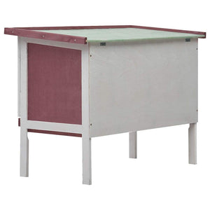 Kaninchenstall 1 Ebene Braun Holz
