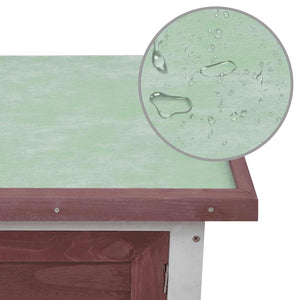 Kaninchenstall 1 Ebene Braun Holz