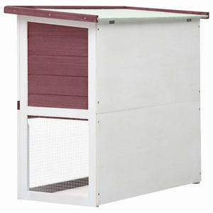 Kaninchenstall 1 Tür Braun Holz