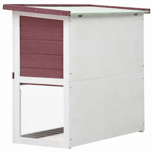 Kaninchenstall 1 Tür Braun Holz