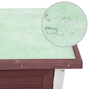 Kaninchenstall 1 Tür Braun Holz