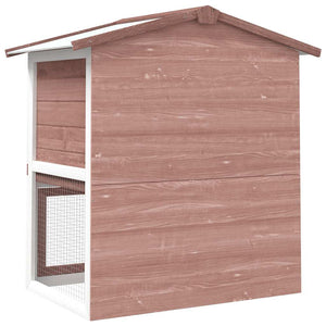 Kaninchenstall 3 Türen Braun Holz