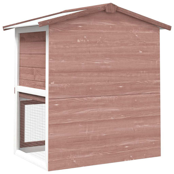 Kaninchenstall 3 Türen Braun Holz