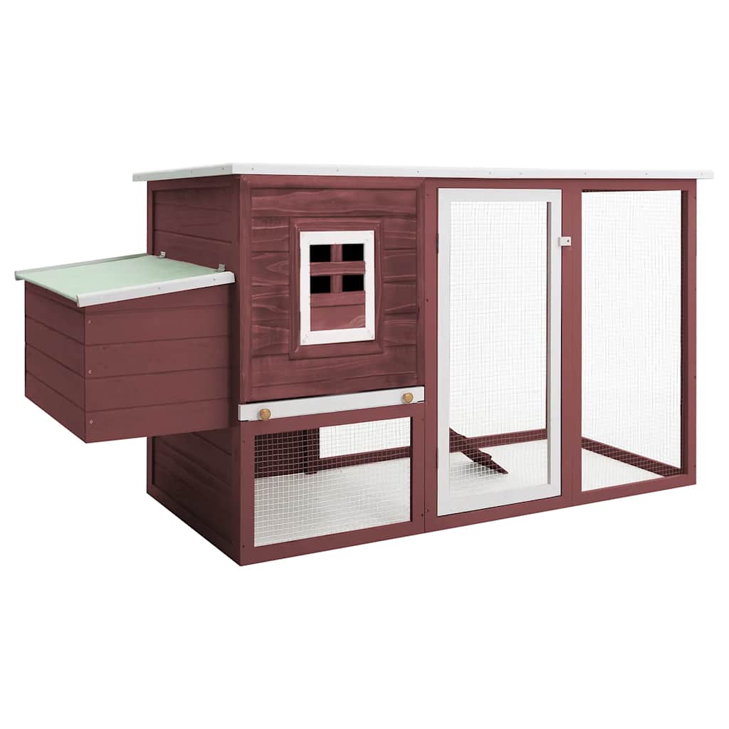 Garten-Hühnerstall mit 1 Legenest Braun Holz