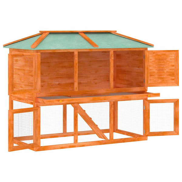 Kleintier-/Kaninchenstall 2 Etagen Holz