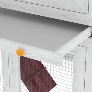 Kleintier-/Kaninchenstall 2 Etagen Braun Holz