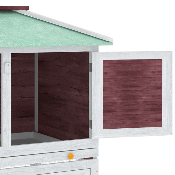Kleintier-/Kaninchenstall 2 Etagen Braun Holz