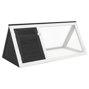 Kleintier-/Kaninchenstall Grau Holz