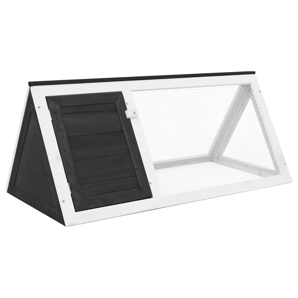 Kleintier-/Kaninchenstall Grau Holz