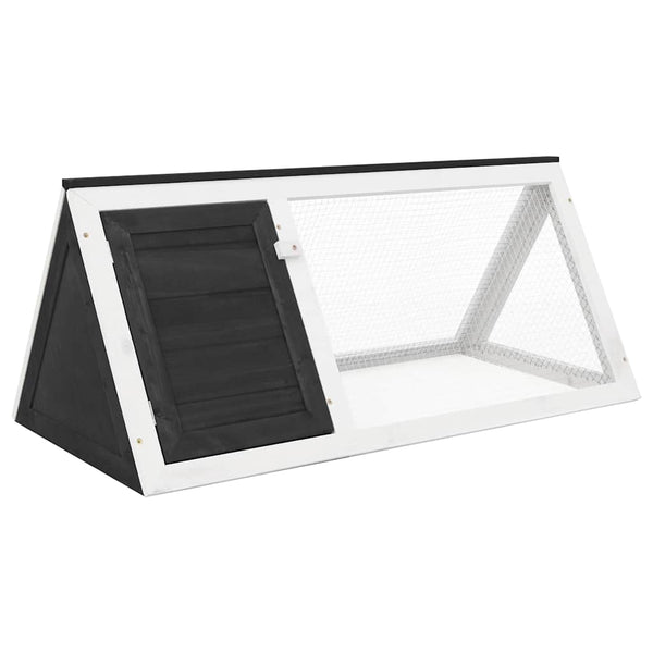 Kleintier-/Kaninchenstall Grau Holz