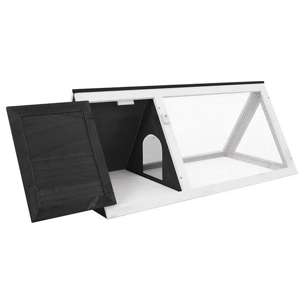 Kleintier-/Kaninchenstall Grau Holz