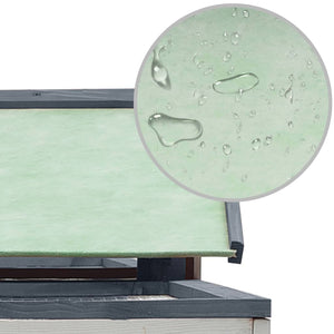 Kaninchenstall Grau 310x70x87 cm Kiefer & Tanne Massivholz