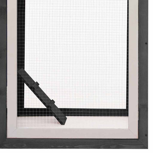 Hühnerkäfig Grau 170x81x110 cm Massivholz Kiefer & Tanne