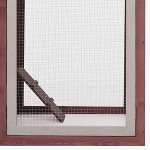 Hühnerkäfig Mokka 170x81x110 cm Massivholz Kiefer & Tanne