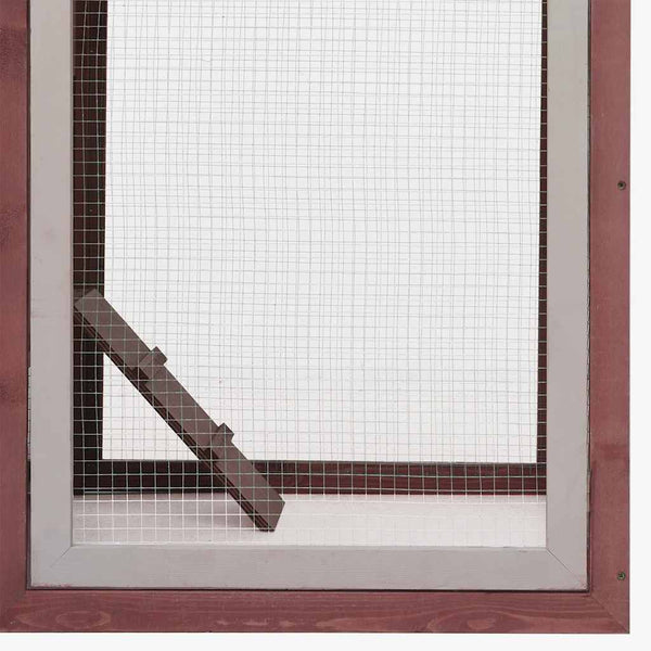 Hühnerkäfig Mokka 170x81x110 cm Massivholz Kiefer & Tanne
