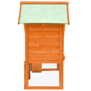 Kaninchenstall 140x63x120 cm Tanne Massivholz
