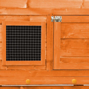Kaninchenstall 140x63x120 cm Tanne Massivholz