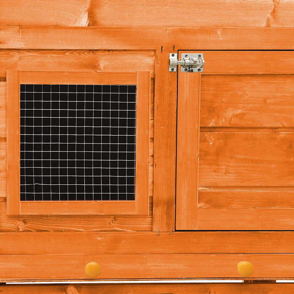 Kaninchenstall 140x63x120 cm Tanne Massivholz