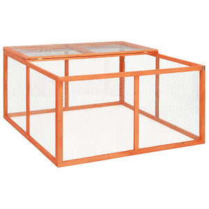 vidaXL Clapier 124x120x60 cm en bois de sapin massif