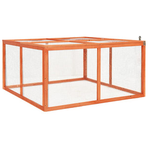 vidaXL Clapier 124x120x60 cm en bois de sapin massif