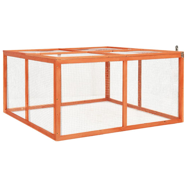 vidaXL Clapier 124x120x60 cm en bois de sapin massif