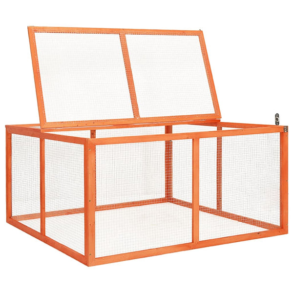 vidaXL Clapier 124x120x60 cm en bois de sapin massif