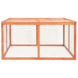 vidaXL Clapier 124x120x60 cm en bois de sapin massif