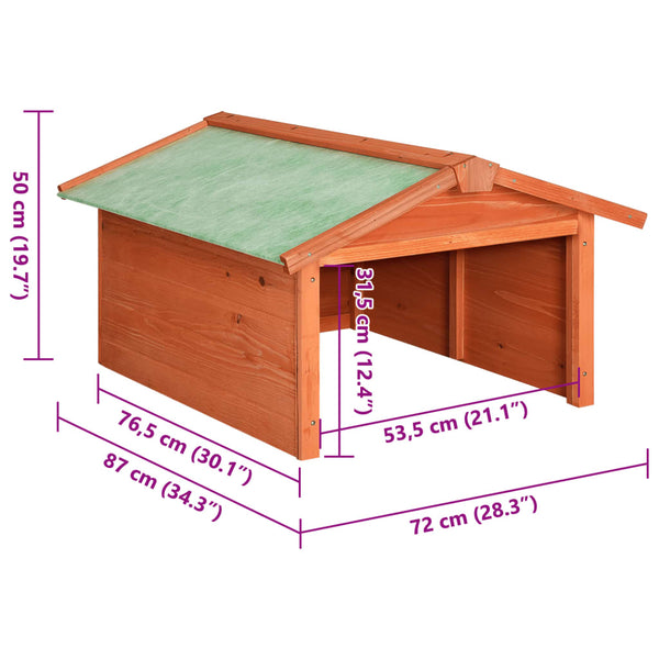 Roboter-Rasenmäher Garage 72x87x50 cm Massivholz Tanne