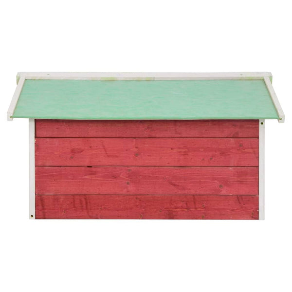 Roboter-Rasenmäher Garage 72x87x50 cm Rot Weiß Tannenholz