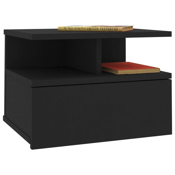 Hängender Nachttisch Schwarz 40 cm