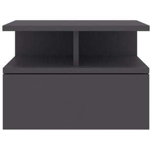 vidaXL Tables de chevet murales 2 pcs Gris 40x31x27 cm Bois d'ingénierie
