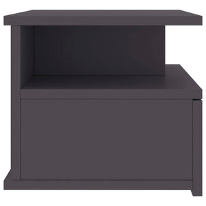 vidaXL Tables de chevet murales 2 pcs Gris 40x31x27 cm Bois d'ingénierie