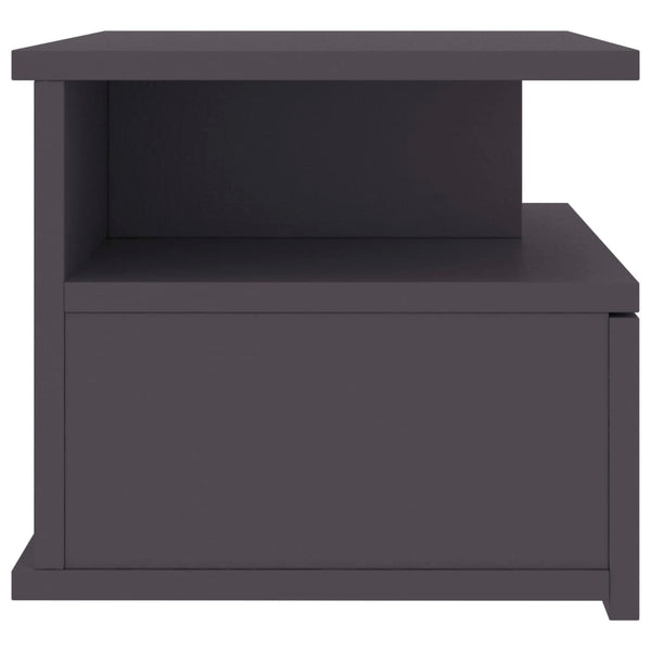 vidaXL Tables de chevet murales 2 pcs Gris 40x31x27 cm Bois d'ingénierie