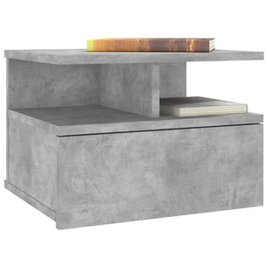 vidaXL Tables de chevet suspendues 2 pcs Gris béton 40x31x27 cm Bois d'ingénierie