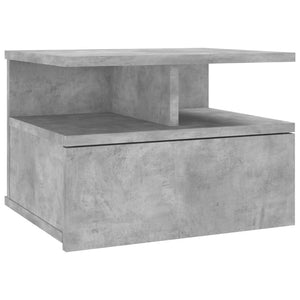 vidaXL Tables de chevet suspendues 2 pcs Gris béton 40x31x27 cm Bois d'ingénierie