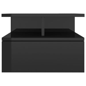 Hängende Nachttische Schwarz Hochglanz (2er-Set)