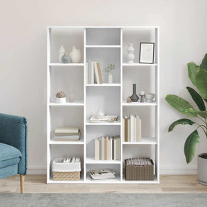 Weißes Raumteiler-Bücherregal 100x24x140 cm