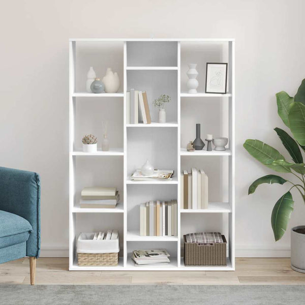 Weißes Raumteiler-Bücherregal 100x24x140 cm