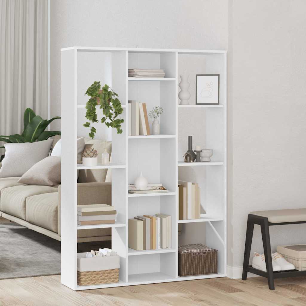 Weißes Raumteiler-Bücherregal 100x24x140 cm