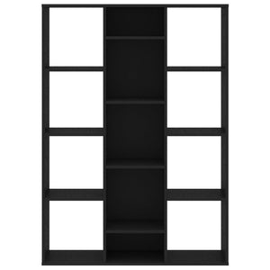 Schwarzes Raumteiler-Bücherregal 100x24x140 cm